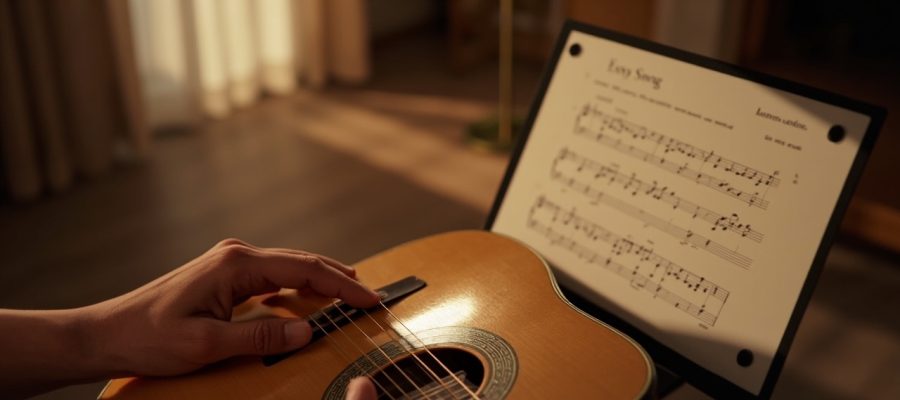 Chanson facile à la guitare : apprendre en toute simplicité