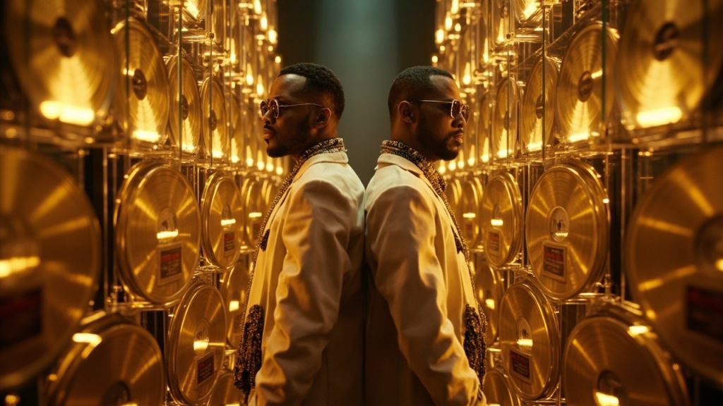 Comparatif des disques d'or entre Ninho et Gims dans le rap français