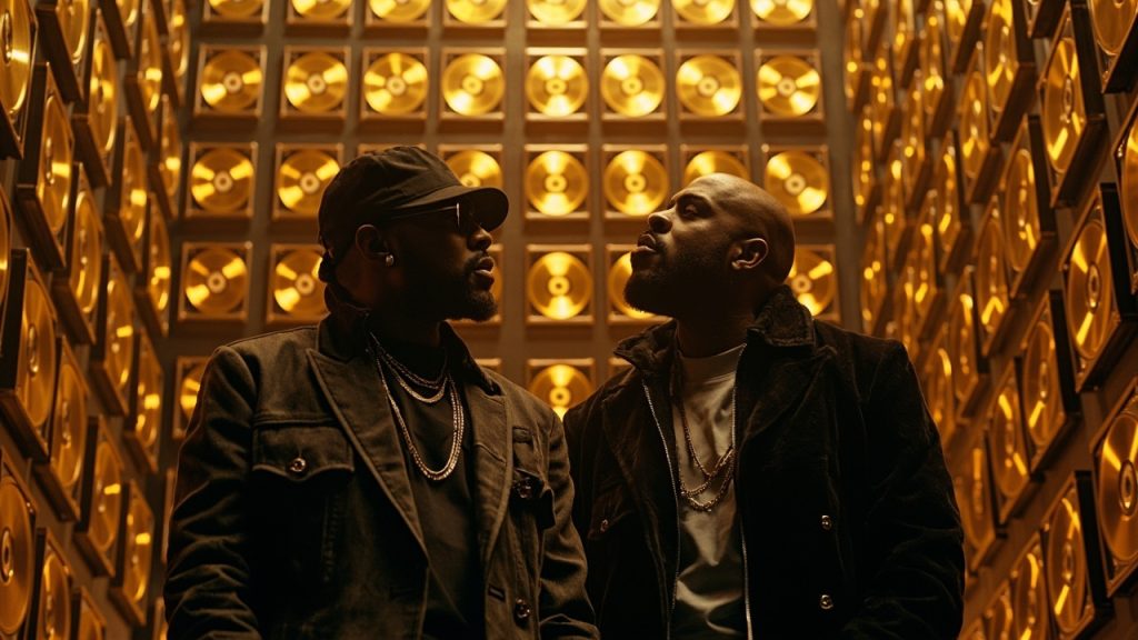 Comparatif des disques d'or entre Ninho et Gims dans le rap français