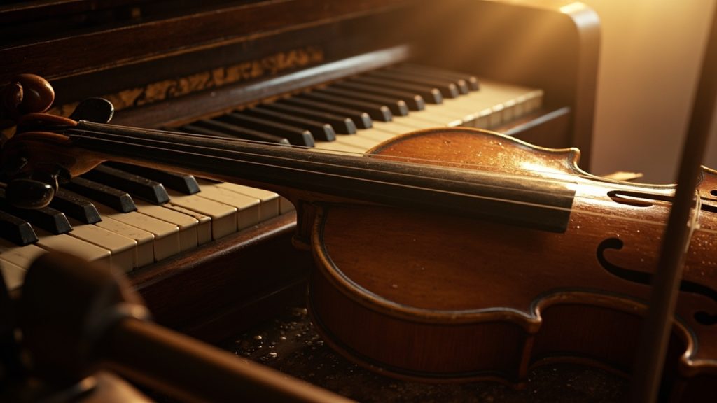 Les instruments joués par le prodige Wolfgang Amadeus Mozart