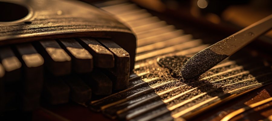 Les instruments acoustiques et percussifs joués par grattement