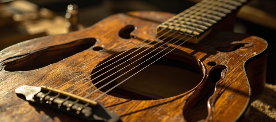 Les origines et l'architecture acoustique de la guitare à douze cordes