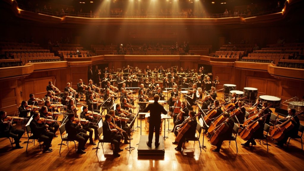 L'organisation spatiale d'un orchestre symphonique et le placement des instruments