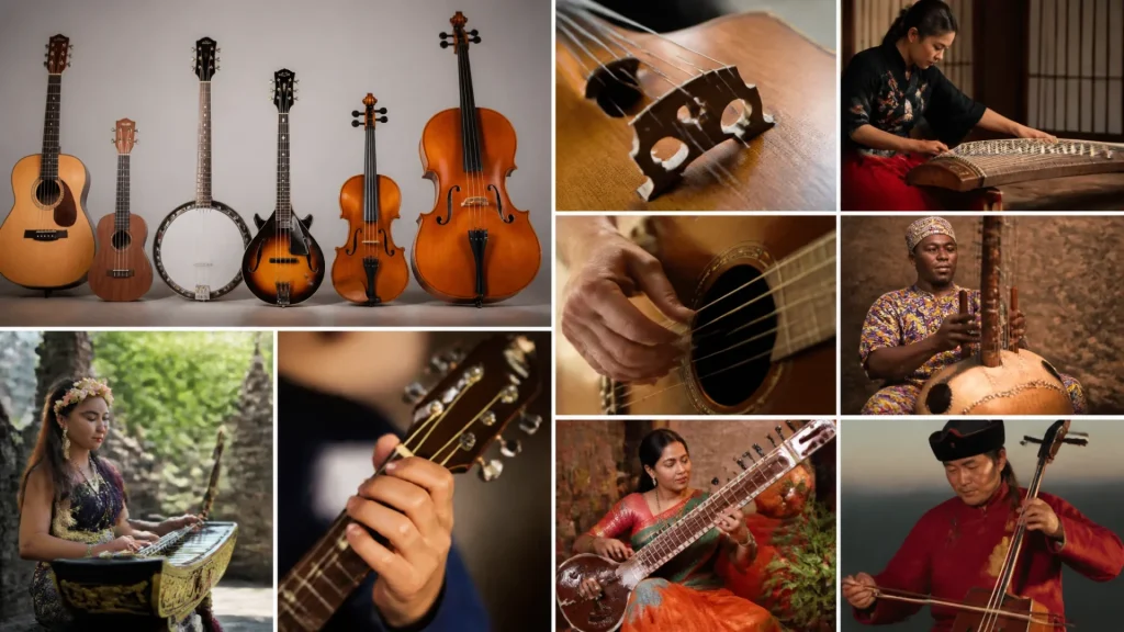 Stringed musical instruments: families, how they work and examples from around the world